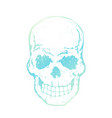 skull with tender gradient isolated on white vector image vector image