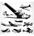 retro airplanes vector image vector image