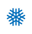 snowflake sign blue icon isolated vector image vector image