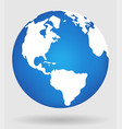 earth globe flat planet icon vector image