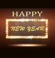 new year greeting banner with retro light vector image