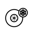 tire icon isolated contour symbol vector image