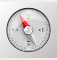 3d compass on white background vector image vector image