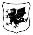 heraldic dragon vector image vector image