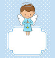 angel boy with star vector image