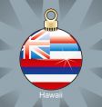 hawaii flag on bulb vector image