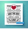 retro stylish save the date wedding template vector image vector image