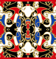 seamless pattern with golden baroque elements vector image vector image