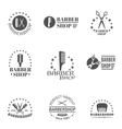 barber shop label set vector image