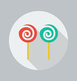 christmas flat icon lollipop vector image