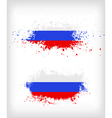 grunge russian ink splattered flag vector image
