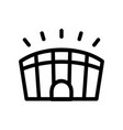 stadium icon isolated contour symbol vector image vector image