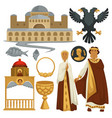 byzantium history symbols heraldry architecture vector image