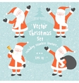 christmas set vector image vector image