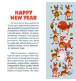 merry christmas and happy new year 2018 vector image