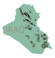 reservoirs of oil in iraq irak map with deposits vector image vector image