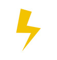 simple lightning icon in yellow vector image
