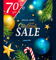 christmas sale web banner holiday background vector image