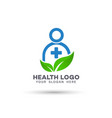 health care logo design vector image