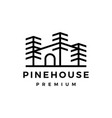 pine tree house logo icon vector image vector image