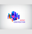abstract 3d construction architecture vector image