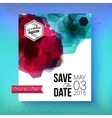 artistic romantic save the date wedding template vector image vector image