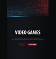 cyber sport banner esports gaming video games vector image