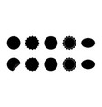 set black sticker design vector image