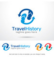 travel history logo template vector image