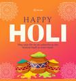 happy holi banner design vector image