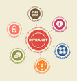 intranet concept with icons and signs vector image vector image