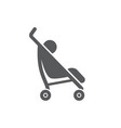 baby stroller icon on white background vector image vector image