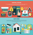 control system safe home banners vector image