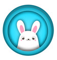 easter bunny looking out banner with cute vector image