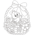 easter chick vector image