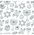 hanukkah seamless pattern vector image vector image