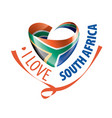 national flag south africa in shape vector image