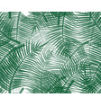 seamless pattern with green palm twigs vector image