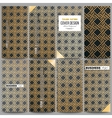 set modern flyers islamic gold pattern vector image