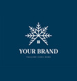 snow symbol with house for cottage cabin chalet vector image vector image