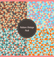 vintage geometry pattern set pack retro color vector image vector image