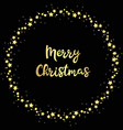 christmas circle stars with greeting vector image