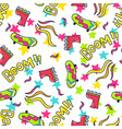 doodles cute seamless pattern vector image