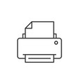 printer outline icon vector image vector image