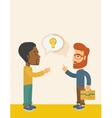 two businessmen talking about business vector image