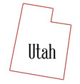 Utah us state outline map with the handwritten Vector Image