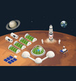 isometric mars colonization biological vector image vector image