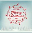 merry christmas and happy new year stamp sticker vector image