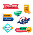 sale discount origami banners vector image vector image