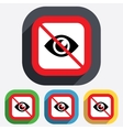 do not look eye sign icon publish content vector image vector image